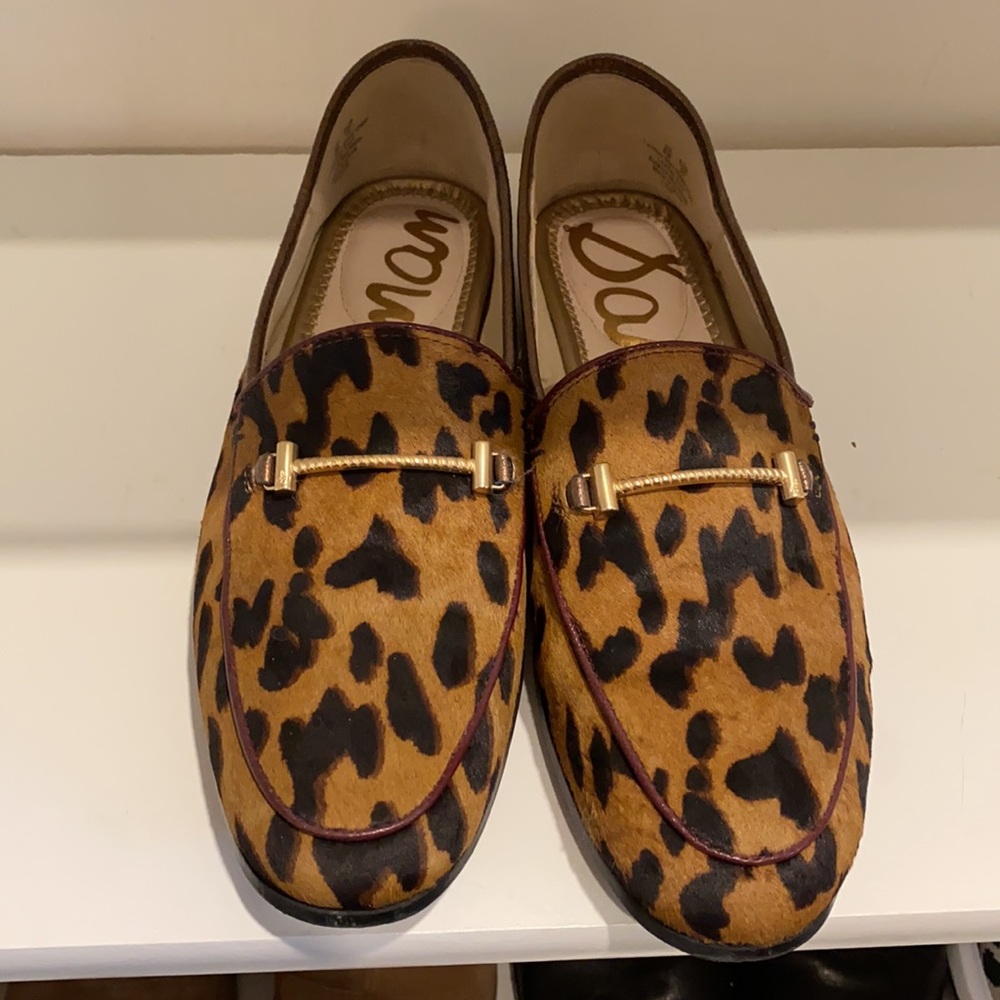Like new🤍Sam Edelman leopard loafer